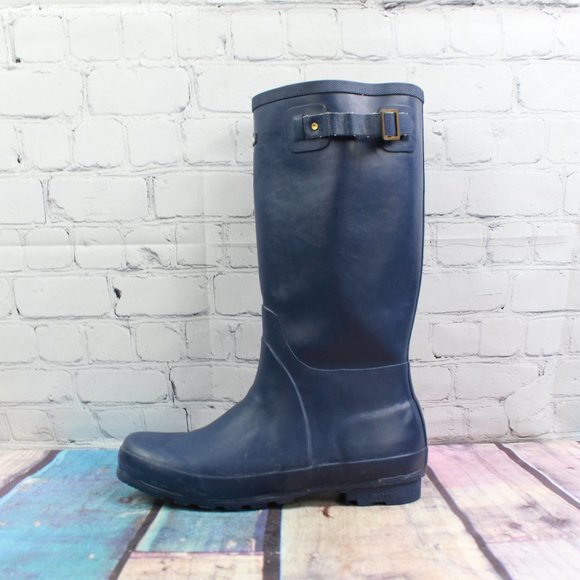navy blue tall leather boots